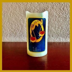 NWOT. Libra ♎️ Zodiac Flameless Candle with Timer